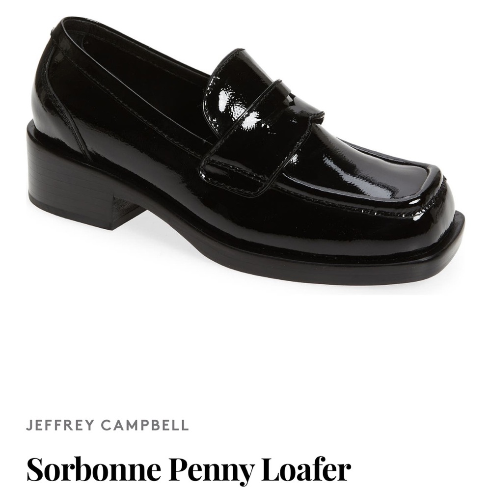 Jeffrey Campbell Sorbonne Patent Leather Penny Loafer Size 9